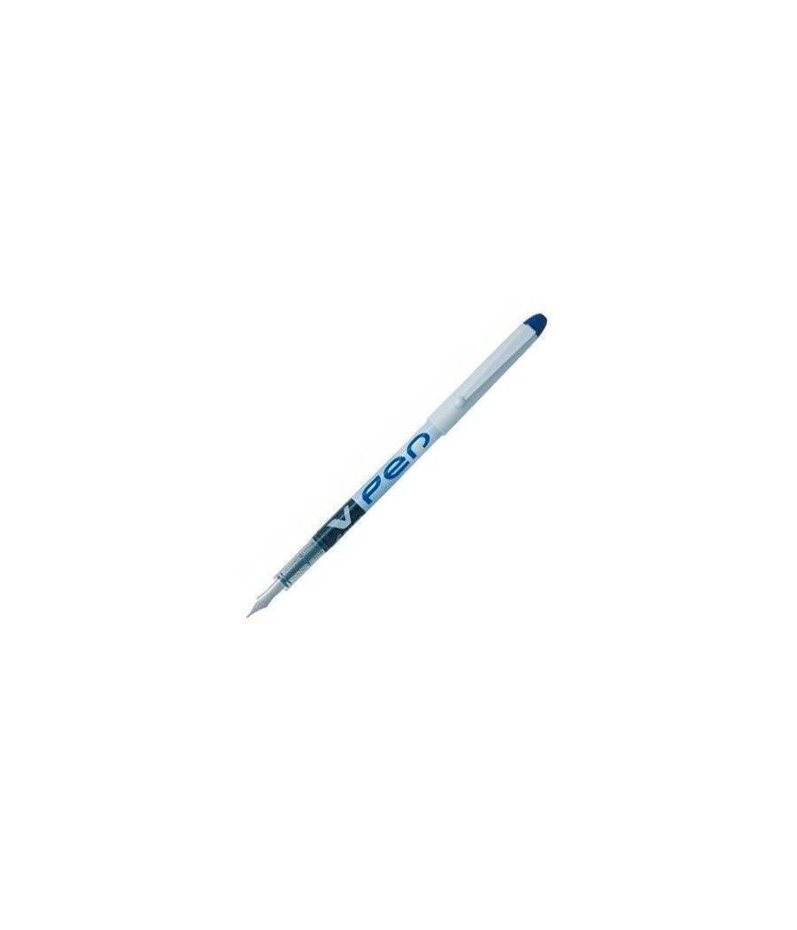 Pilot pluma desechable vpen cuerpo blanco azul pack 12 unidades