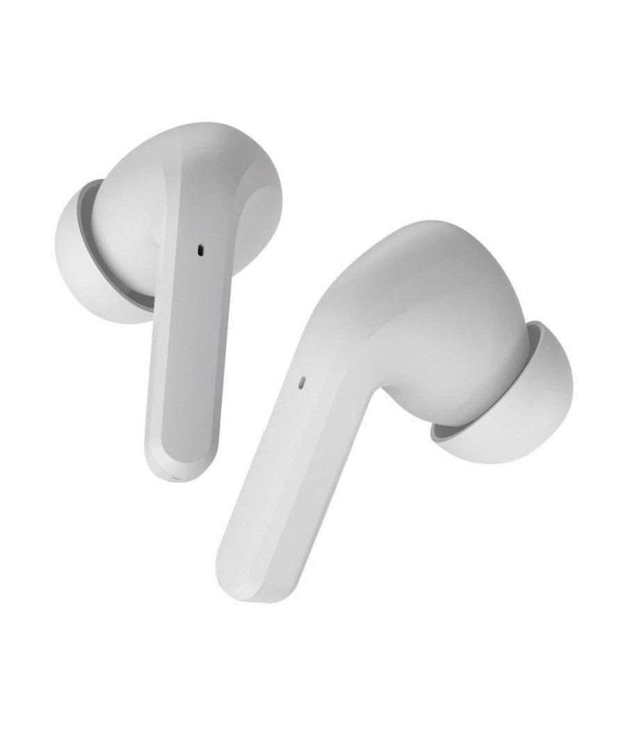 Auriculares bluetooth muvit io smart true wireless con estuche de carga/ autonomía 10h/ blancos