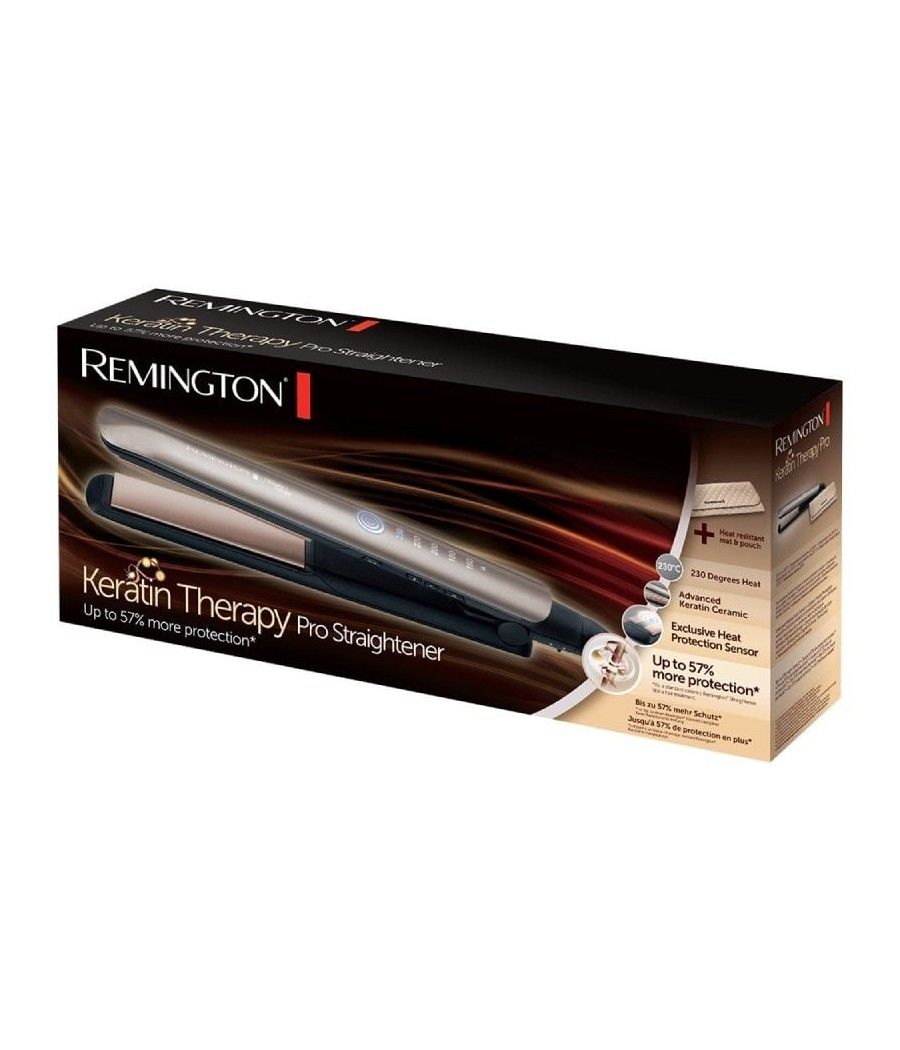 Plancha para el pelo remington keratin therapy pro s8590/ gris