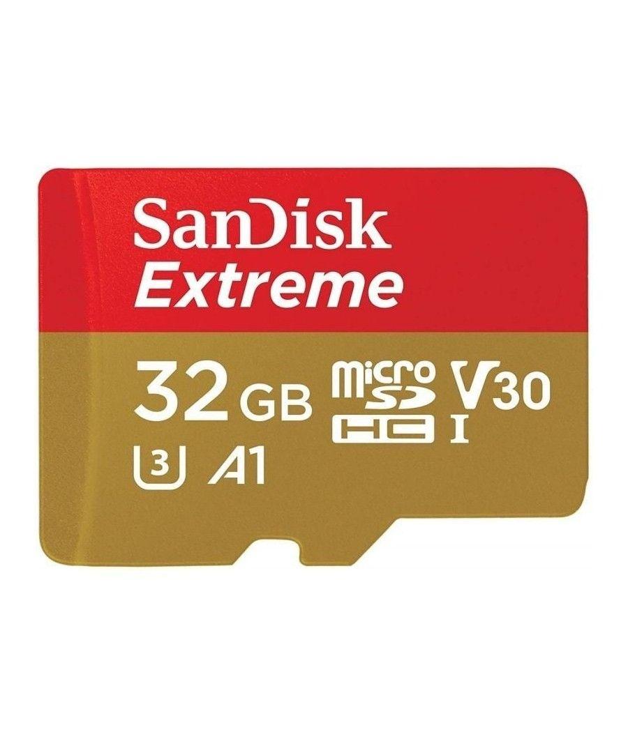 Tarjeta de memoria sandisk extreme 32gb microsd hc uhs-i con adaptador/ clase 10/ 100mbs