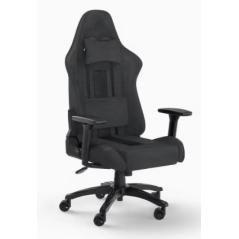 Silla corsair gaming tc100 relaxed leatherette fabric gris/negra cf-9010052-ww