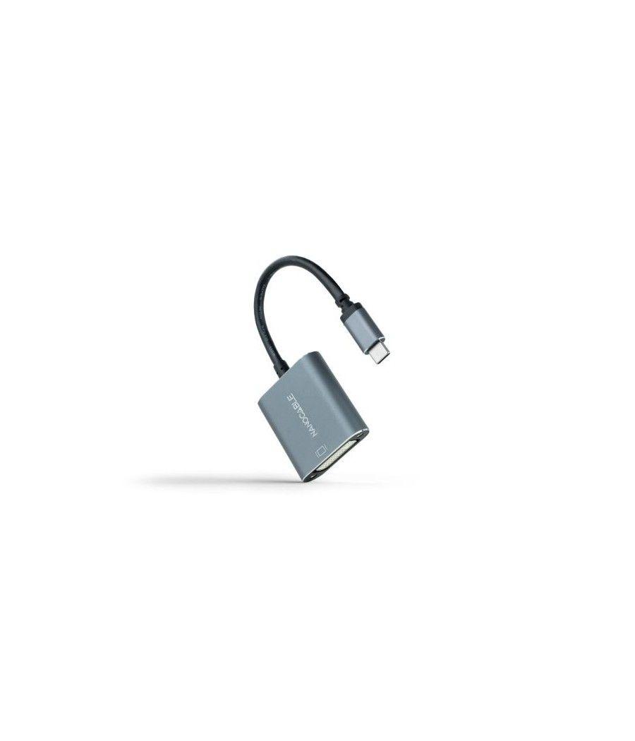 Conversor usb-c a dvi-d 15 cm gris nanocable