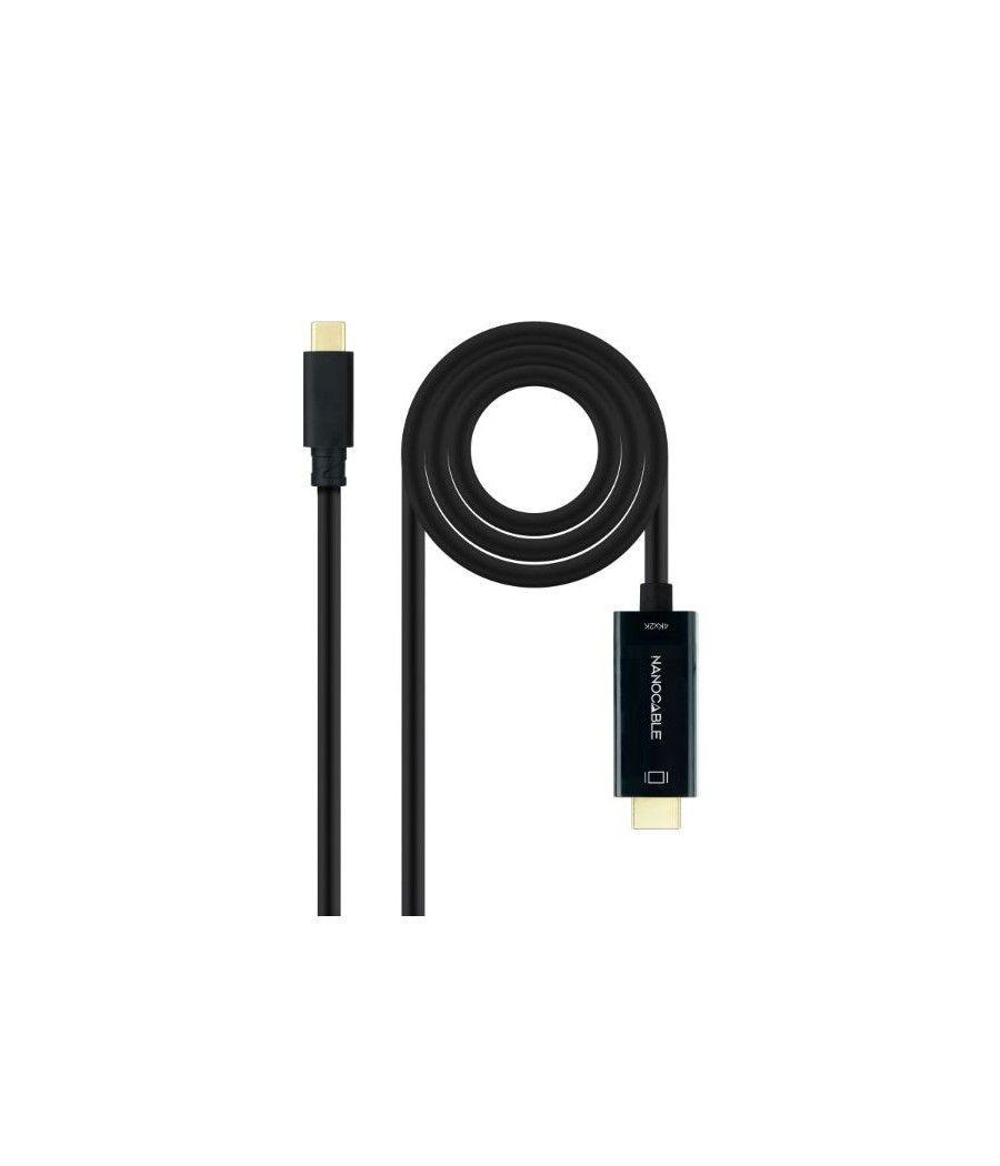 Conversor usb-c a hdmi 1.4 4k 3m negro nanocable