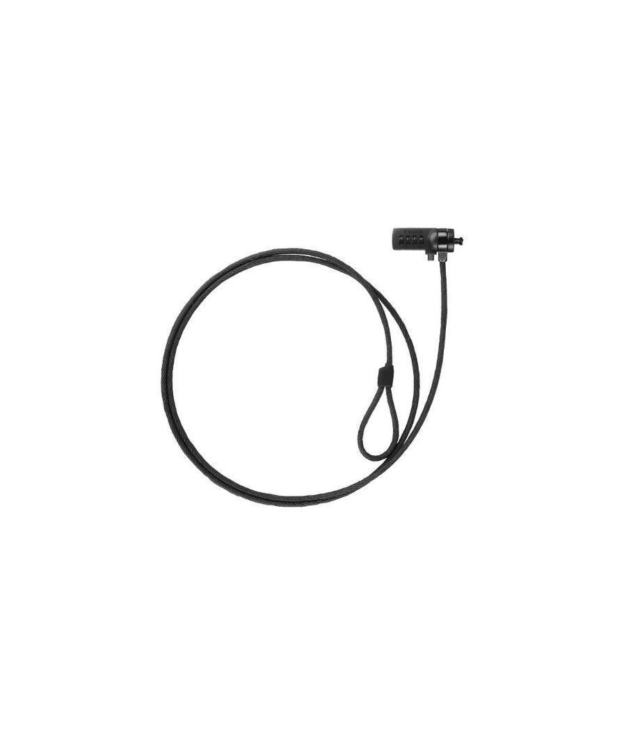 Cable lock de seguridad con combinacion para portatiles 1.5m gris tooq