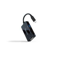 Conversor usb-c a hdmi/dvi/vga 20cm negro nanocable