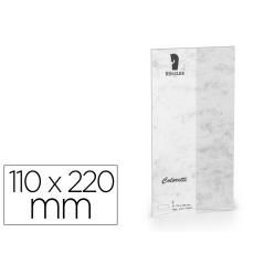 Sobre rossler coloretti dl americano color marmol gris 110x220 mm pack de 5 unidades