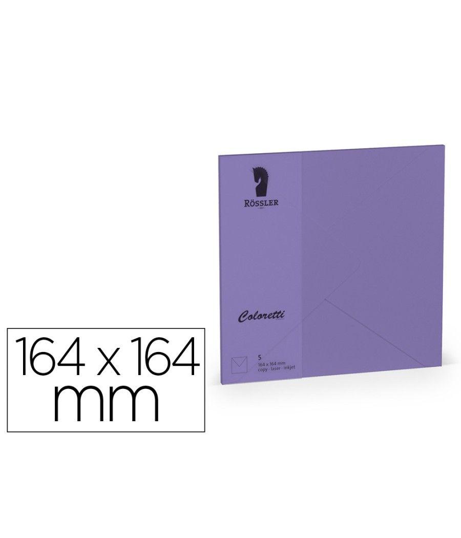 Sobre rossler coloretti cuadrado grande color lila 164x164xmm pack de 5 unidades