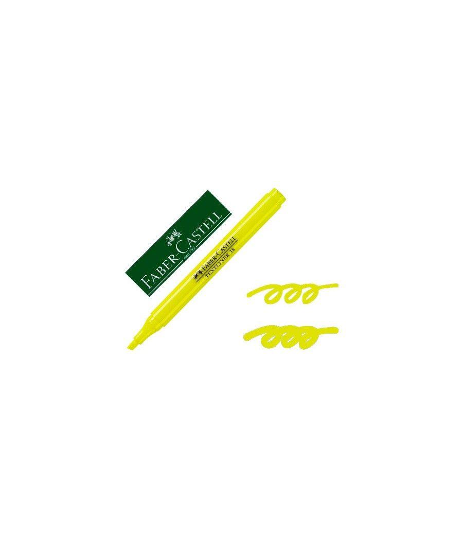 Rotulador faber fluorescente textliner 38 amarillo pack 10 unidades