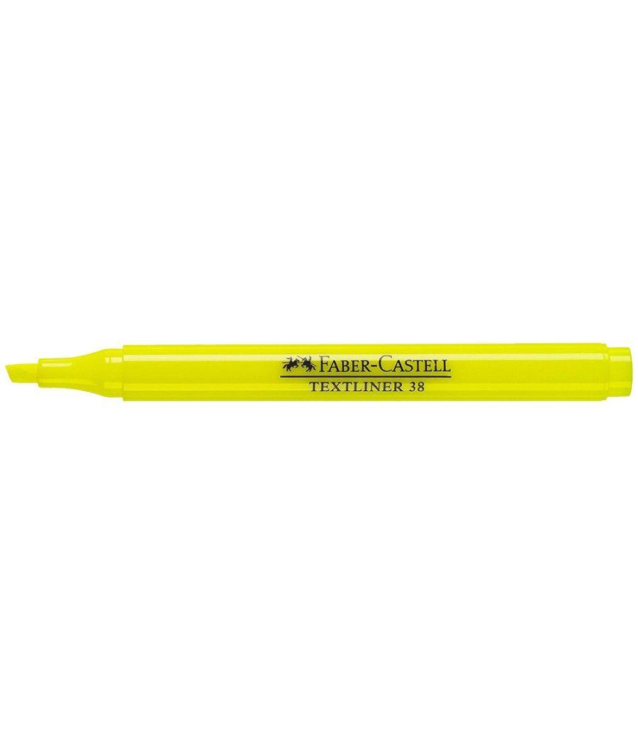 Rotulador faber fluorescente textliner 38 amarillo pack 10 unidades