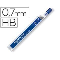 Minas staedtler mars micro grafito 0,7 mm hb tubo con 12 minas pack 12 unidades