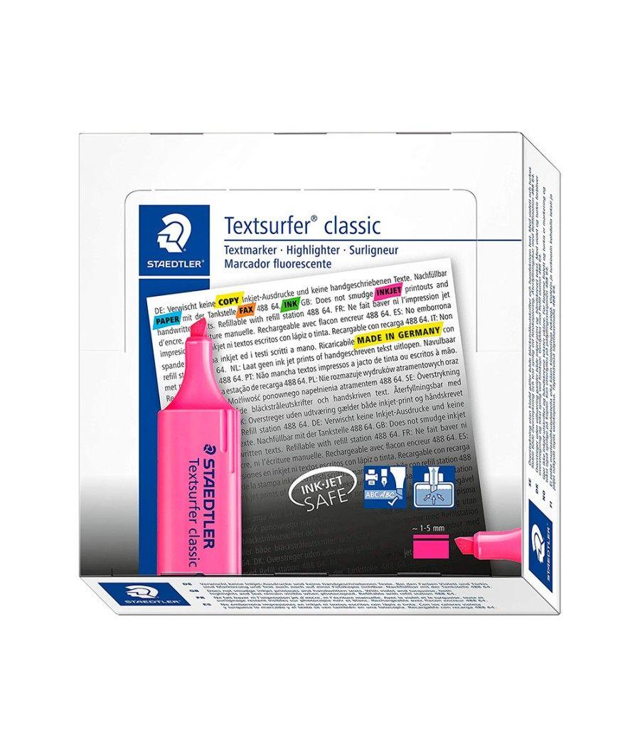 Rotulador staedtler textsurfer classic 364 fluorescente rosa pack 10 unidades