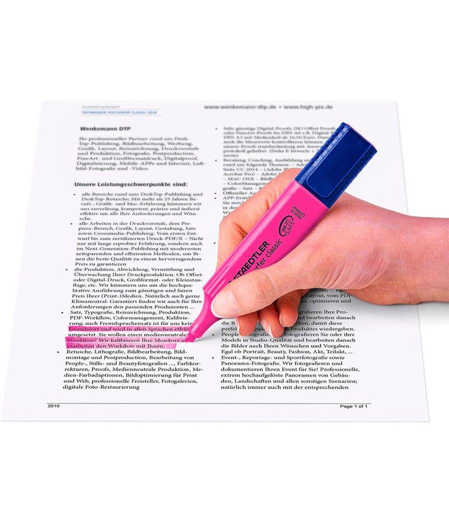 Rotulador staedtler textsurfer classic 364 fluorescente rosa pack 10 unidades