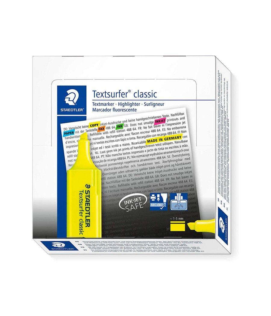 Rotulador staedtler textsurfer classic 364 fluorescente amarillo pack 10 unidades