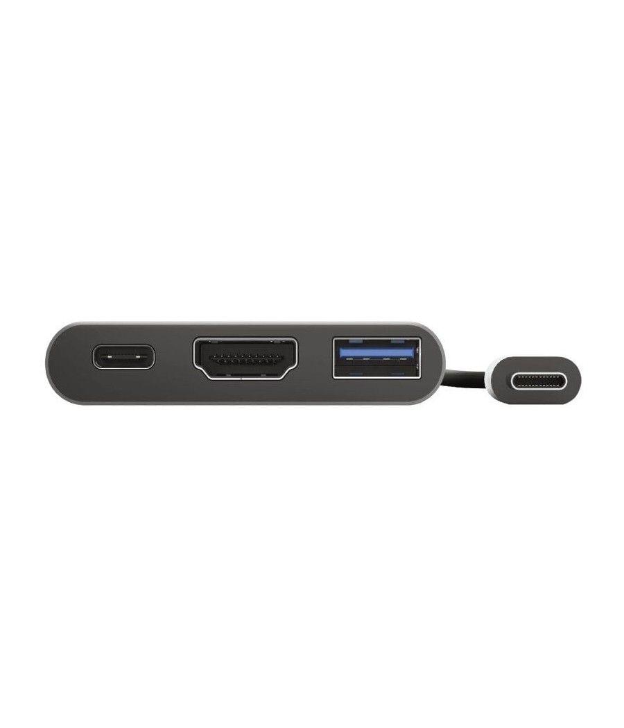 Adaptador trust dalyx 3 in 1/ usb tipo-c macho - hdmi hembra/ usb 3.1 / usb tipo-c