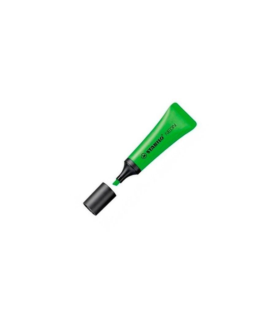 Stabilo neon marcador fluorescente verde -10u-