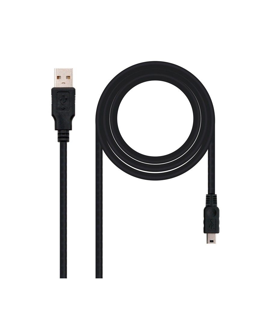 Nanocable cable usb 2.0, a/m-mini b/m, negro, 0.5m