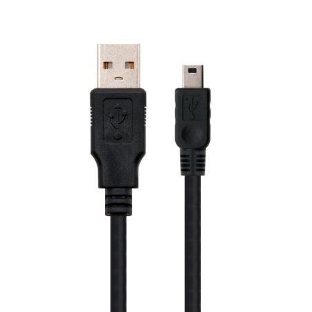 Nanocable cable usb 2.0, a/m-mini b/m, negro, 0.5m