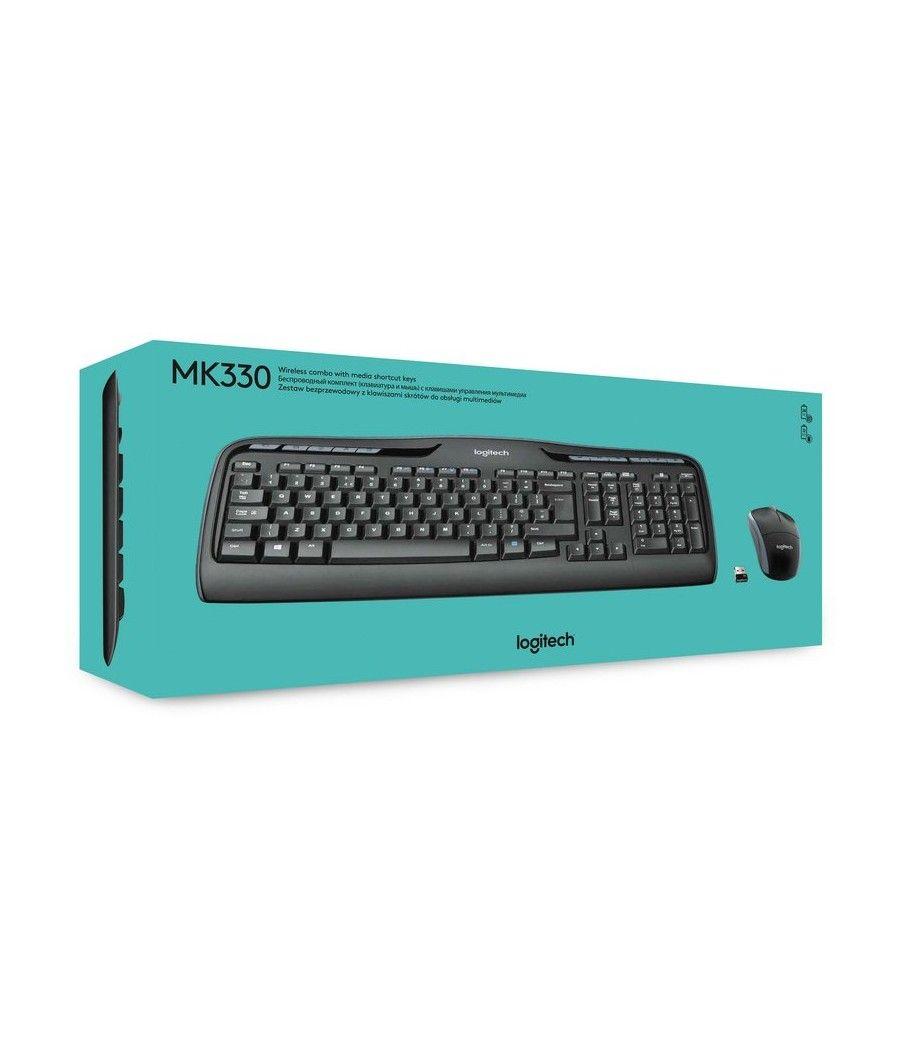 Logitech teclado+ ratón mk330 usb negro