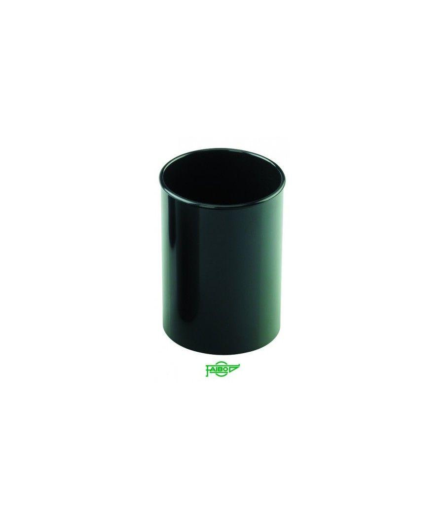 Cubilete de plastico 78 mm. diametro x 100 mm. alto opaco negro faibo 205-02 pack 10 unidades