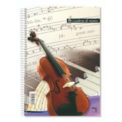 Cuaderno blocks de musica 80 grs. folio (215x310mm.) 20 hojas 16 pentagramas pacsa 18805 pack 10 unidades