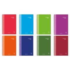 Cuaderno serie premium extra tapa extra dura 90 grs. a-4 (210x297mm.) microperforado 120 hojas cuadrícula 5x5 + greca surtido pa