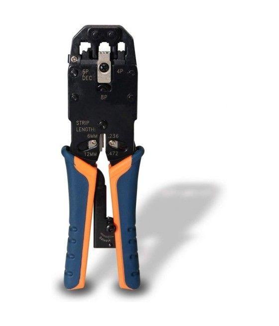 Crimpadora Metálica de Carraca Aisens A142-0311 para RJ10-RJ11-RJ12-RJ45 - Imagen 1