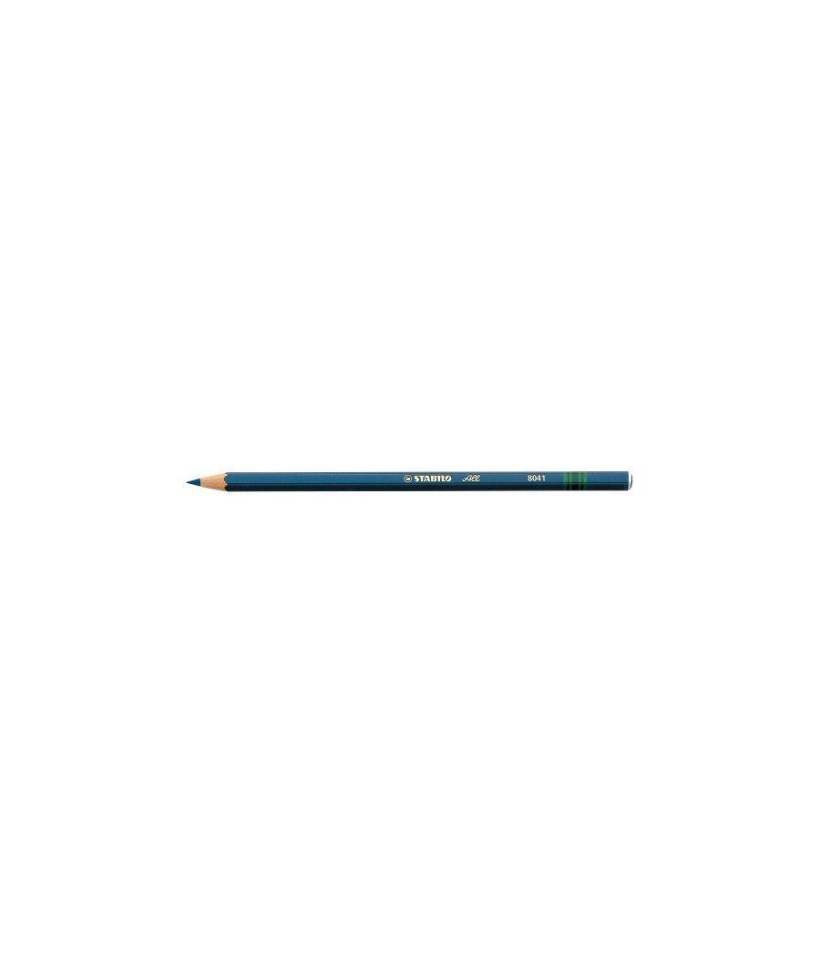 Lapiz modelo all acuarelable punta 3,3mm. color azul stabilo 8041 pack 12 unidades