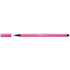 Rotulador punta fibra media 1mm. pen 68 rosa neon stabilo 68/056 pack 10 unidades