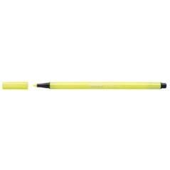 Rotulador punta fibra media 1mm. pen 68 amarillo neon stabilo 68/024 pack 10 unidades