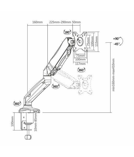 Soporte para Monitor Aisens DT27TSR-043/ hasta 6.5kg - Imagen 5
