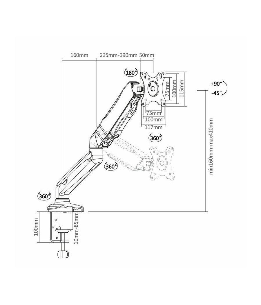 Soporte para Monitor Aisens DT27TSR-043/ hasta 6.5kg - Imagen 5