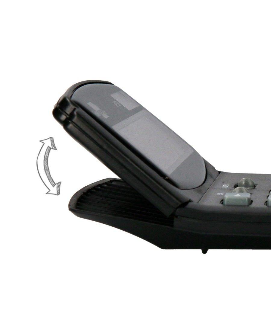 Calculadora liderpapel sobremesa xf39 12 dígitos solar y pilas color negro 190x140x32 mm 40% reciclado