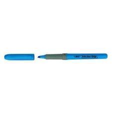 Marcador fluorescente highlighter grip trazo 1,5-3,3mm. azul bic 811931 pack 12 unidades
