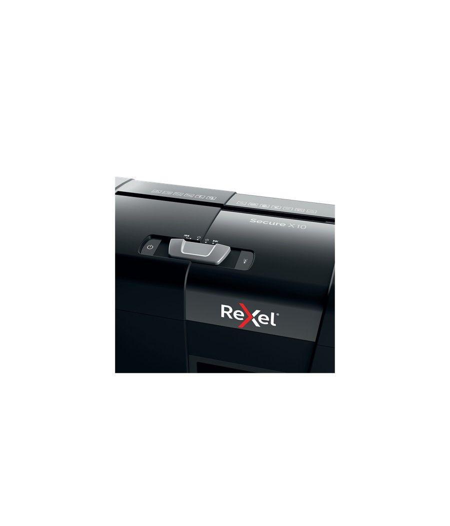 Rexel secure x10 triturador de papel corte cruzado 70 db negro