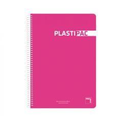 Cuaderno plastipac 90 grs. tapa polipropileno 4º 80 hojas liso con margen surtido pacsa 16573 pack 5 unidades