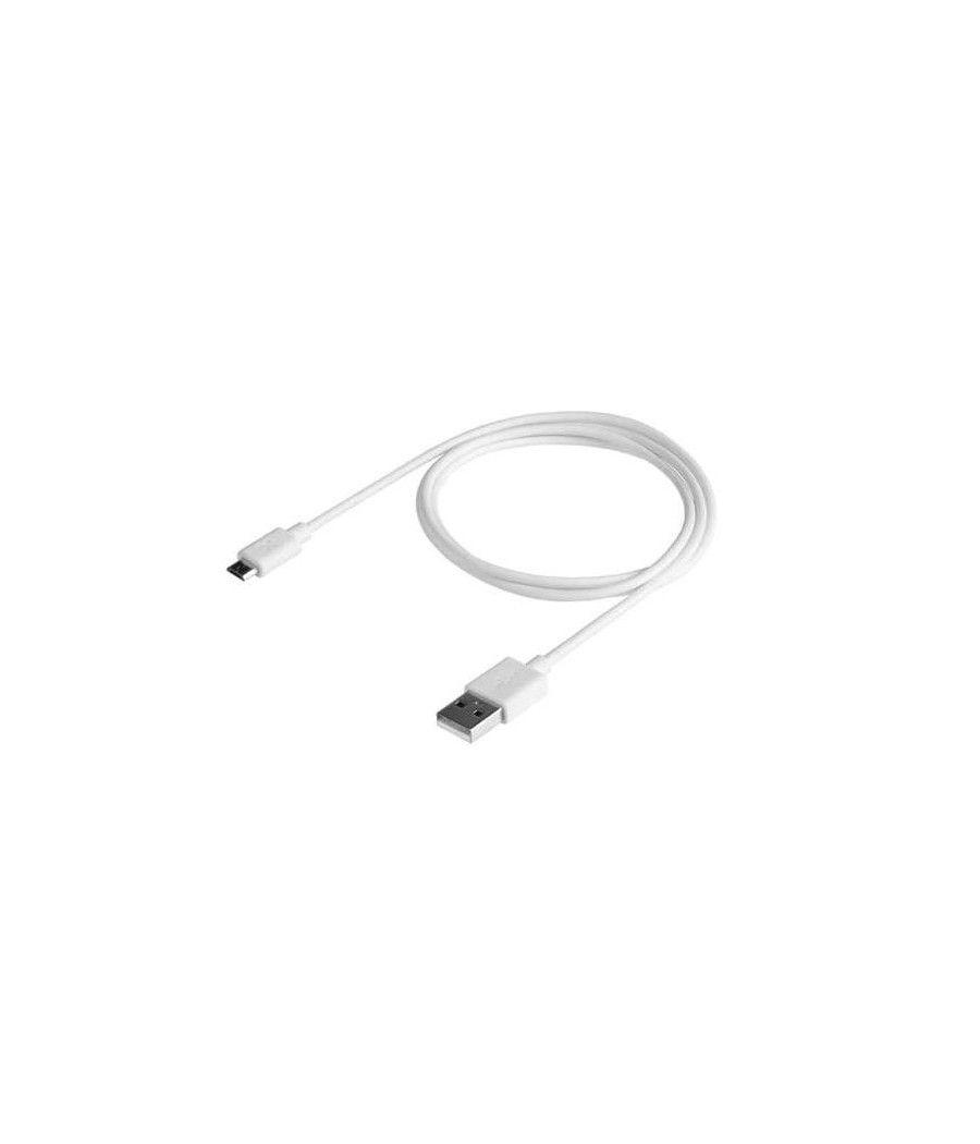 Cable essential usb-a a microusb 1m blanco xtorm