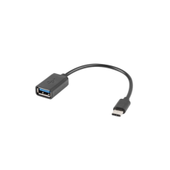 Adaptador lanberg otg usb-c(m) a usb-a 2.0 (h) 15 cm negro