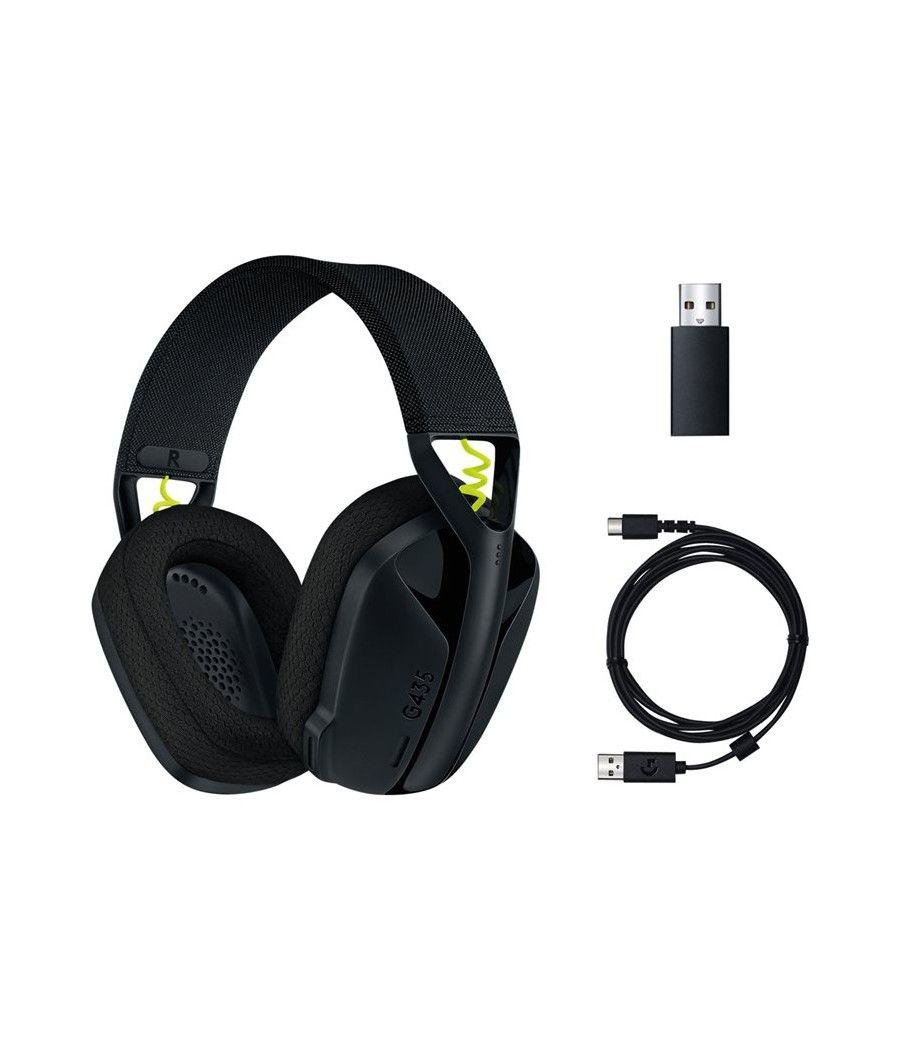 Auriculares con microfono logitech g435 gaming wireless inalambrico negro