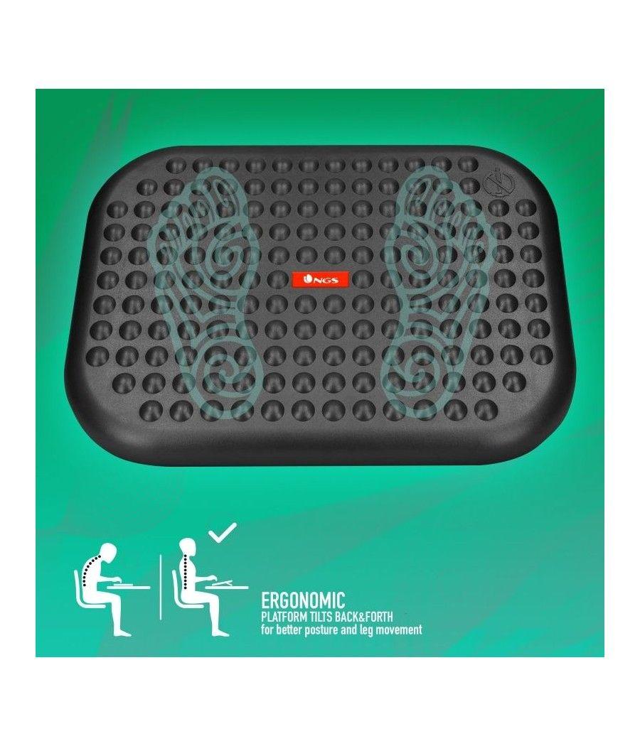 Reposapiés Ergonómico/ Inclinable/ Ajustable NGS Footnest/ 448 x 335mm - Imagen 4