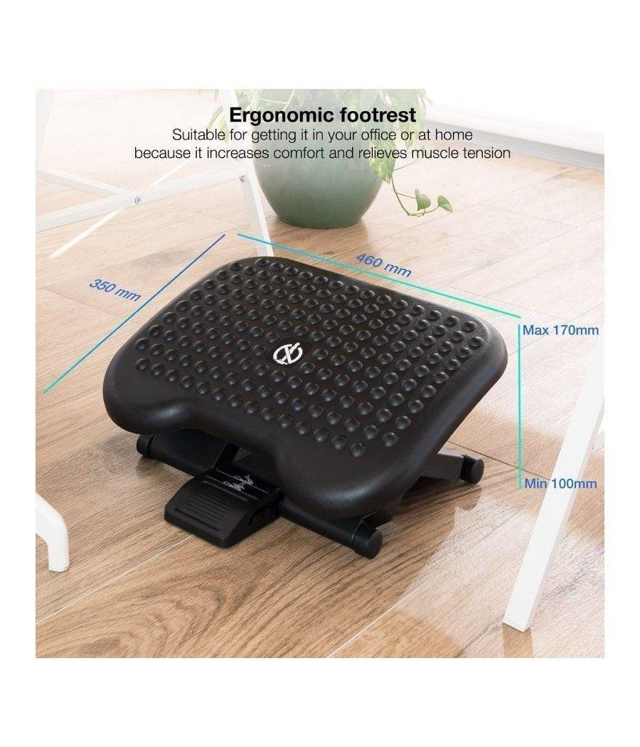 Reposapiés ajustable/ inclinable tooq tqfr0603-b/ 460 x 340mm