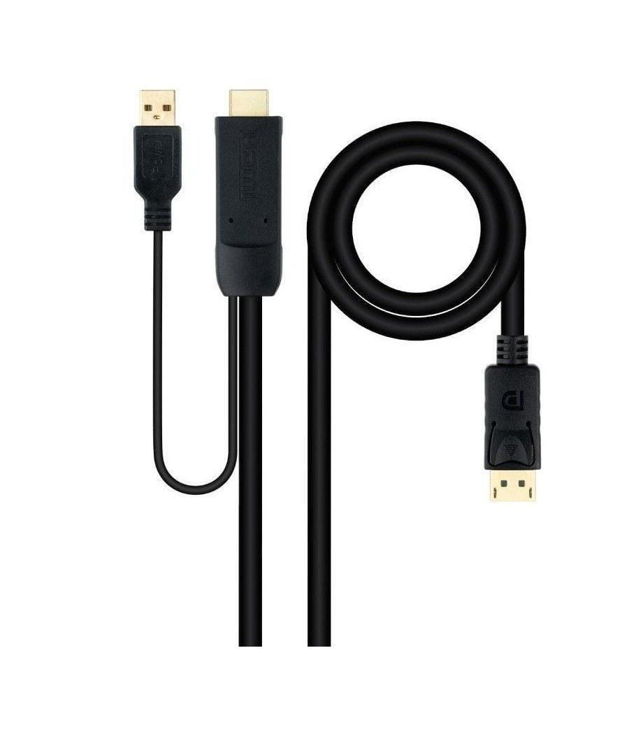 Cable conversor nanocable 10.15.4352/ hdmi macho - displayport macho/ 1.8m/ negro