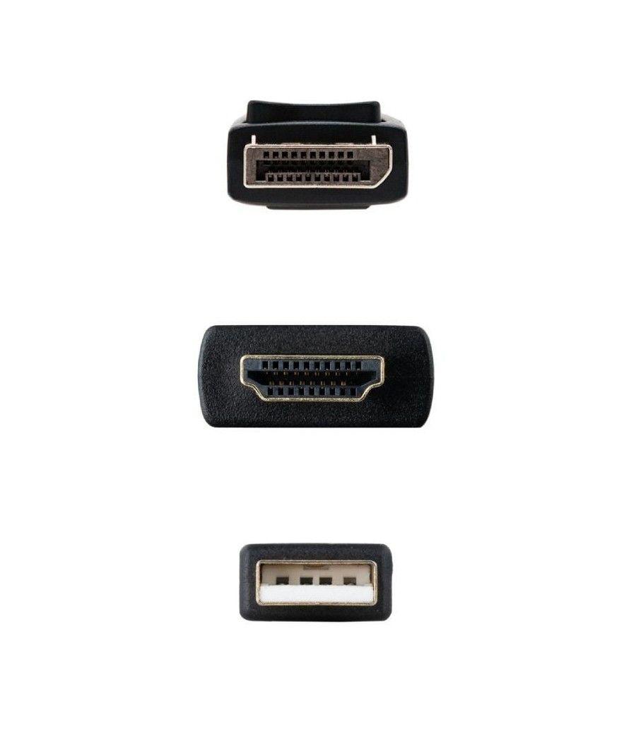 Cable conversor nanocable 10.15.4352/ hdmi macho - displayport macho/ 1.8m/ negro