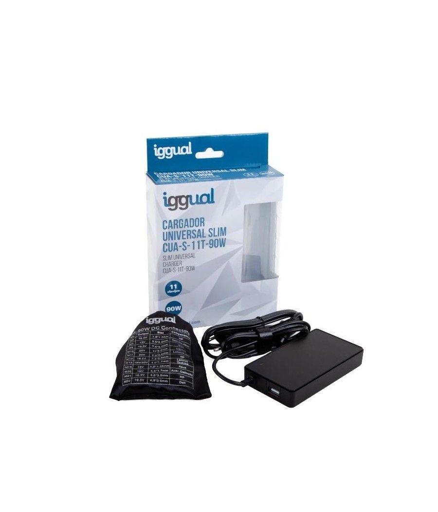 Iggual cargador universal slim cua-s-11t-90w