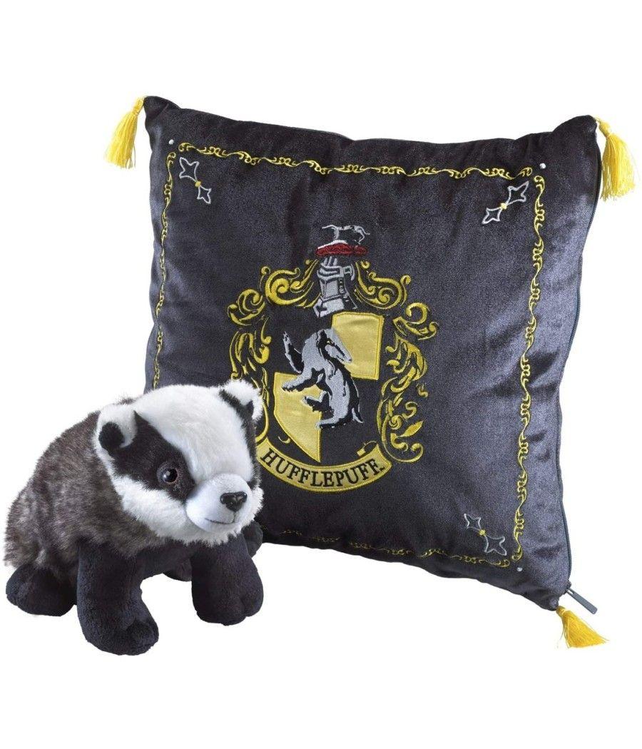 Peluche pack the noble collection harry potter tejon mascota hufflepuff + cojin hufflepuff