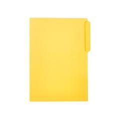 Subcarpeta cartulina liderpapel folio pestaña superior 240g/m2 amarillo pack 50 unidades