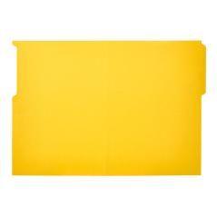 Subcarpeta cartulina liderpapel folio pestaña superior 240g/m2 amarillo pack 50 unidades