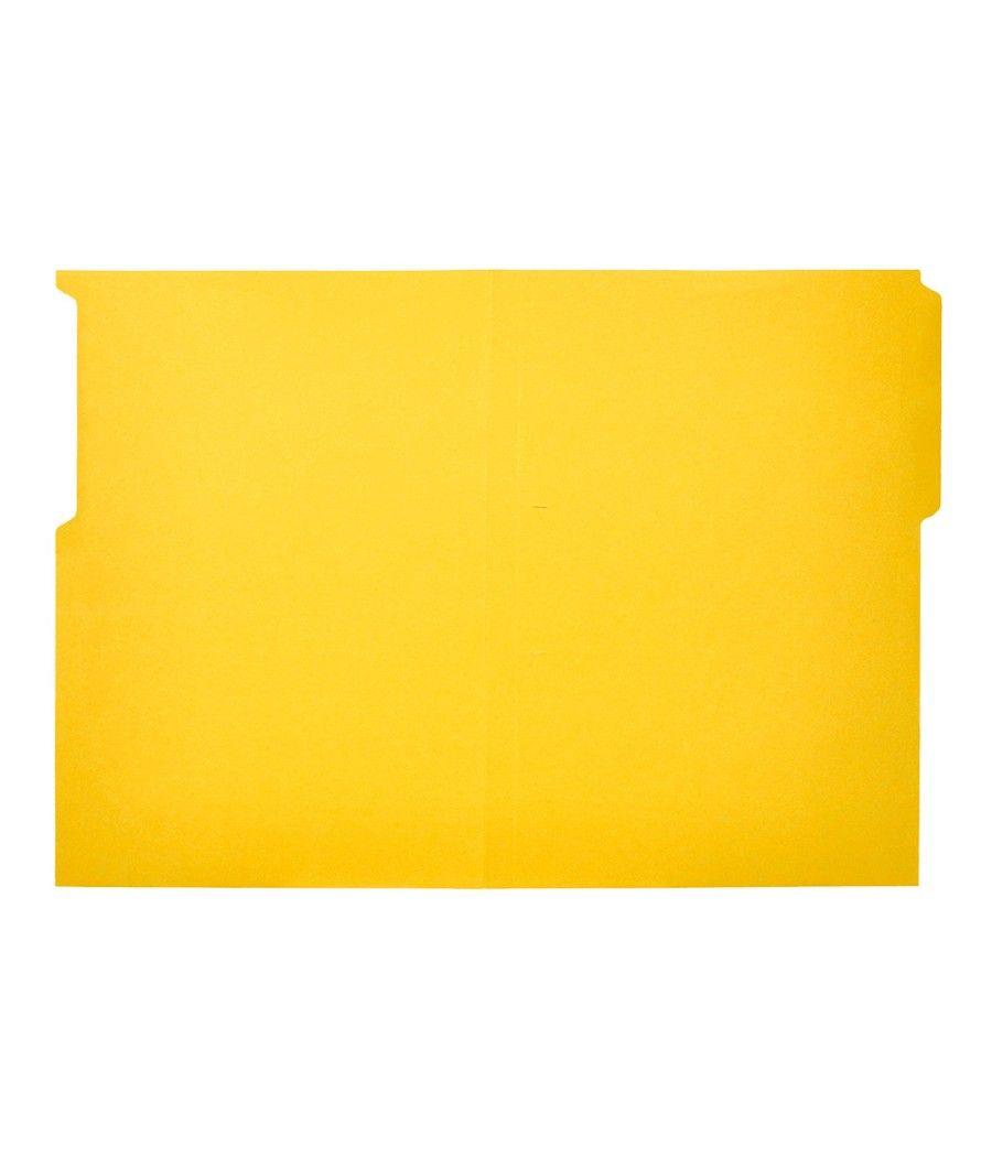 Subcarpeta cartulina liderpapel folio pestaña superior 240g/m2 amarillo pack 50 unidades