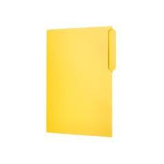 Subcarpeta cartulina liderpapel folio pestaña superior 240g/m2 amarillo pack 50 unidades