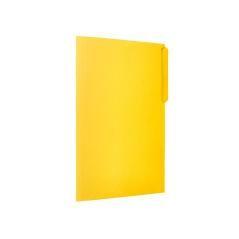 Subcarpeta cartulina liderpapel folio pestaña superior 240g/m2 amarillo pack 50 unidades