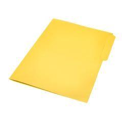 Subcarpeta cartulina liderpapel folio pestaña superior 240g/m2 amarillo pack 50 unidades